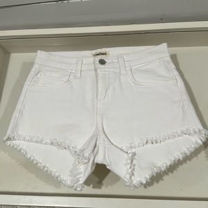 L’AGENCE white short shorts 24